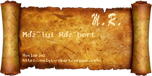 Mályi Róbert névjegykártya